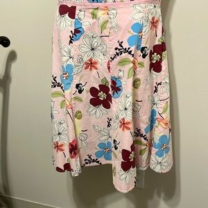 Requirements Floral Pink A-line Skirt